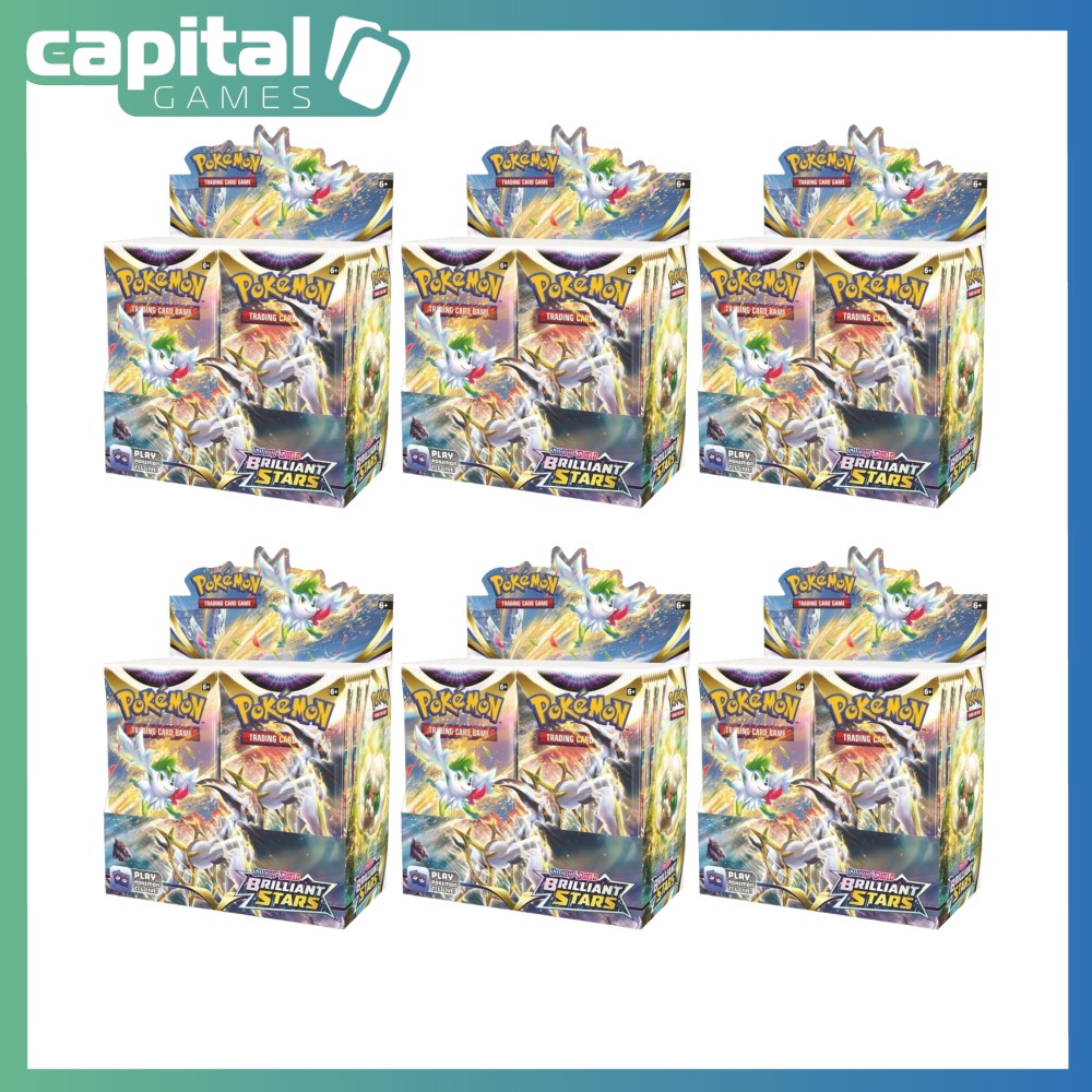 Pokémon TCG: Sword & Shield 9 Brilliant Stars Booster CDU x6 Pokémon TCG: Sword & Shield 9 Brilliant Stars Booster CDU x6